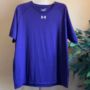 Under Armour - Purple Athletic Short Sleeve Shirt, XL